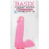 Basix Rubber Works 6" Dong W-suction Cup - Pink