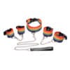 Master Series Kinky Pride Rainbow Bondage Set - Wrist & Ankle Cuffs & Collar W-leash - Image 5