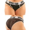 Vibes Buddy Fuck Off Lace Boy Brief & Lace Thong Black Qn