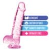 Blush Naturally Yours 6" Crystalline Dildo - Rose - Image 5