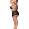 Girl Next Door Strappy Bralette W-flirty Thong Skirt Black 2x - Image 3