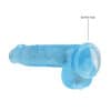 Shots Realrock Realistic Crystal Clear 6" Dildo W-balls - Blue - Image 5