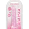 Shots Realrock Crystal Clear Non Realistic 7" Dildo  - Pink