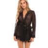 Provence Short Robe - Black L-XL