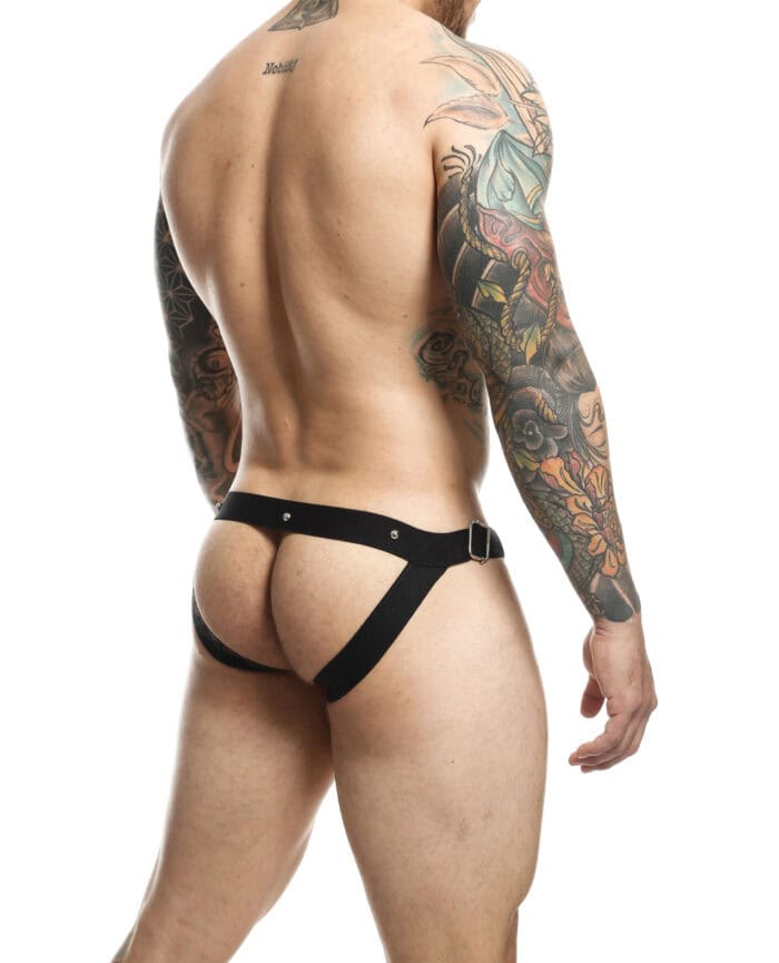 Dngeon Snap Jockstrap - Black-White Zebra O-S - Image 3