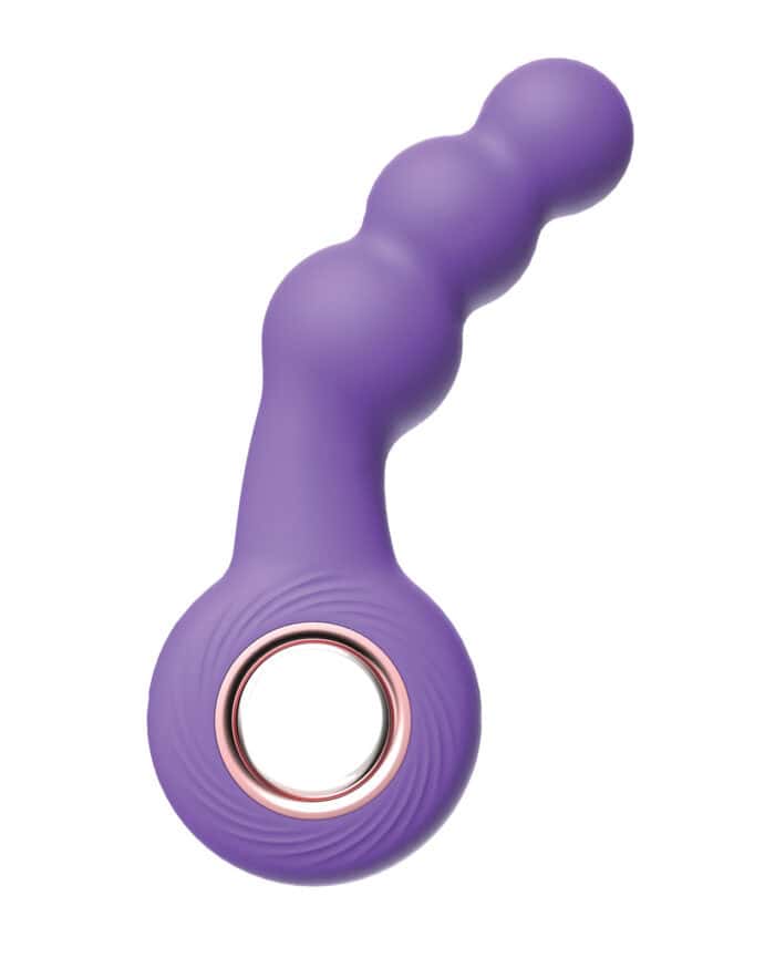 Luv Inc. Beaded Ring Vibrator - Purple - Image 2