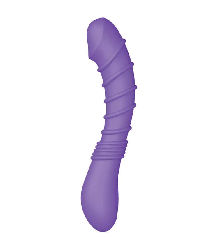 Luv Inc. Ribbed G-Spot Vibrator - Purple - Image 4