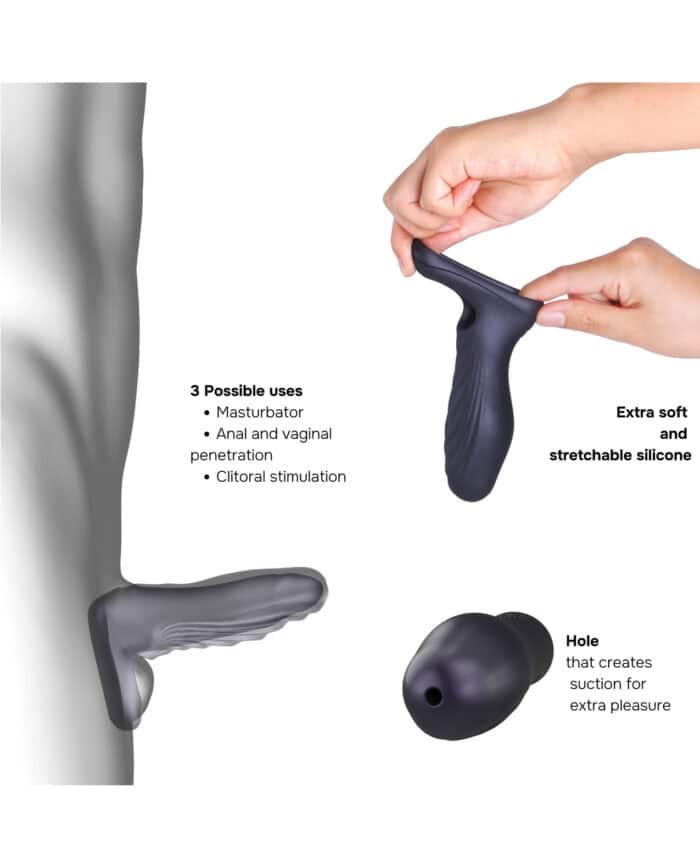 Manwan RYZER Penis Sleeve - Black Plum - Image 4