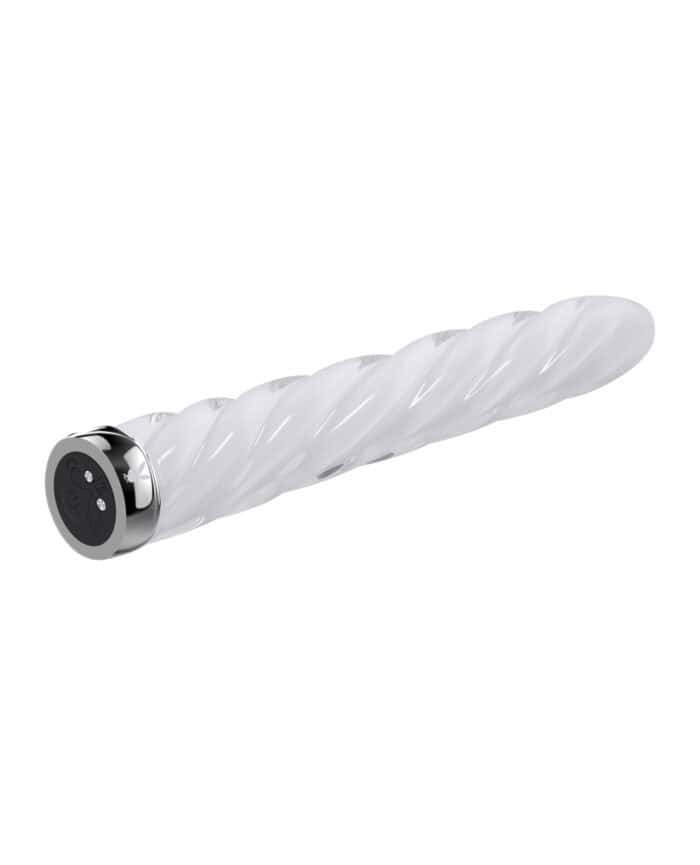 Playboy Pleasure In the Twist Glass Vibrator - White - Image 2