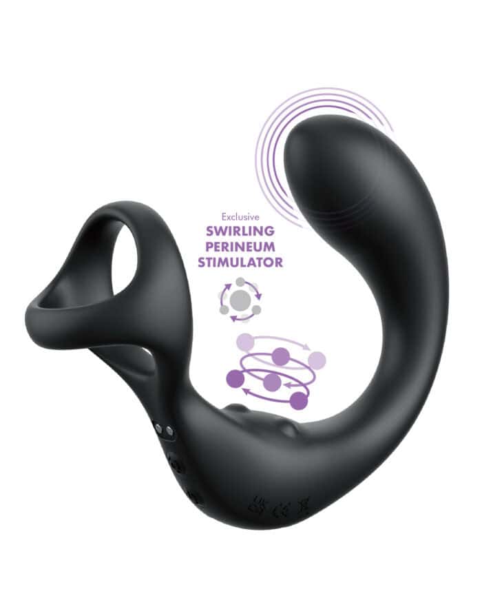 Anal Fantasy Elite Ass-Gasm Taint-Alizer P-Spot Vibrator - Black - Image 4