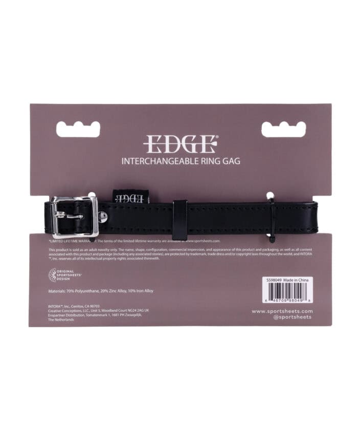 Edge Interchangeable Ring Gag - Black - Image 4