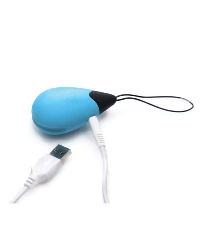 Bang! 10X Silicone Vibrating Egg - Blue - Image 3