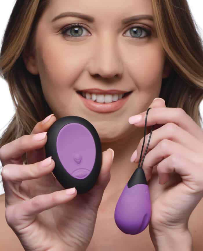 Bang! 10X Silicone Vibrating Egg - Purple - Image 4