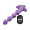 Bang! 28X Vibrating Silicone Anal Beads w-Remote Control - Purple