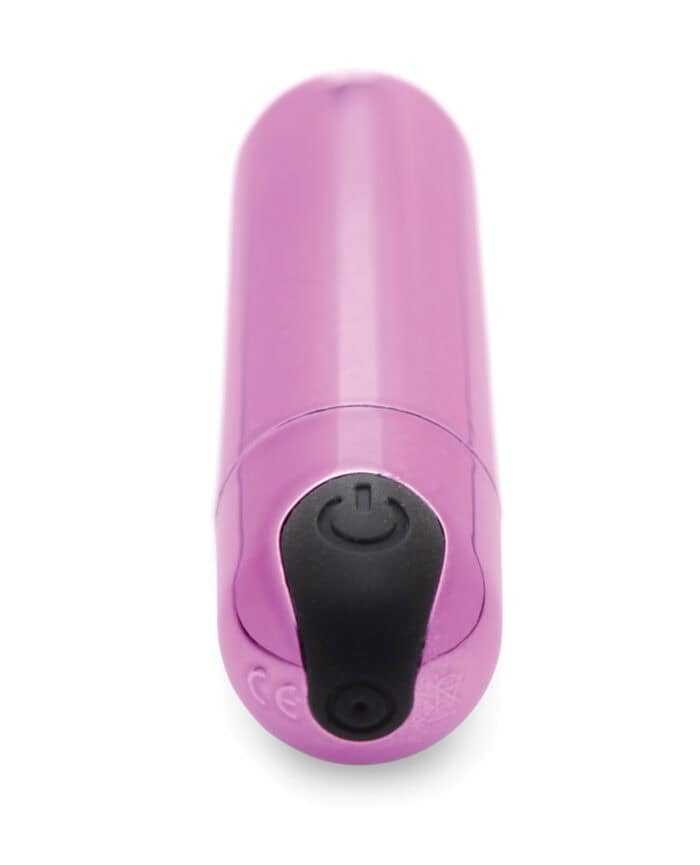 Bang! 10X Rechargeable Vibrating Metallic Bullet - Purple - Image 3