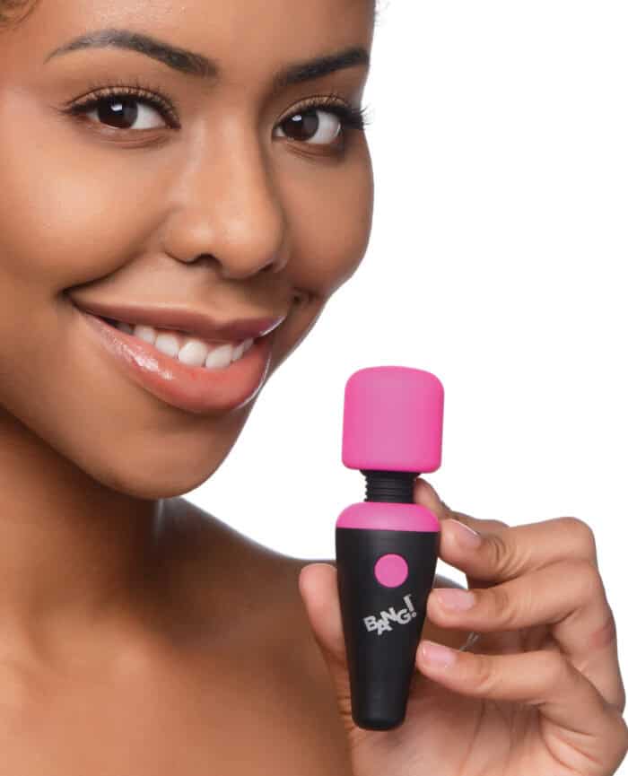 Bang! 10X Vibrating Mini Silicone Wand - Pink - Image 4