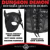 Master Series Dungeon Demon Bondage Hood w-Horns - Black - Image 3