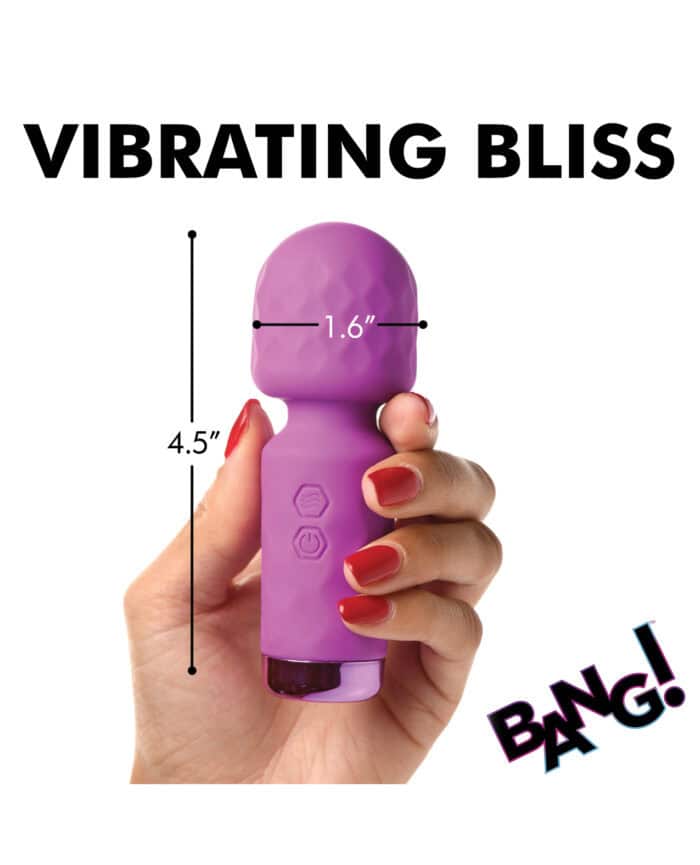 Bang! 10X Mini Silicone Wand - Purple - Image 4