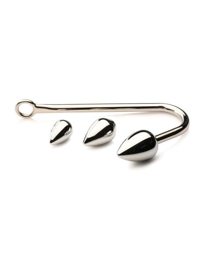 Master Series Anal Hook Trainer w-3 Plugs - Silver