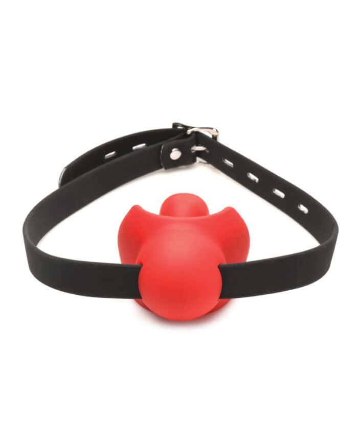 Master Series Gag Order Extreme Silicone Ball Gag - Red-Black