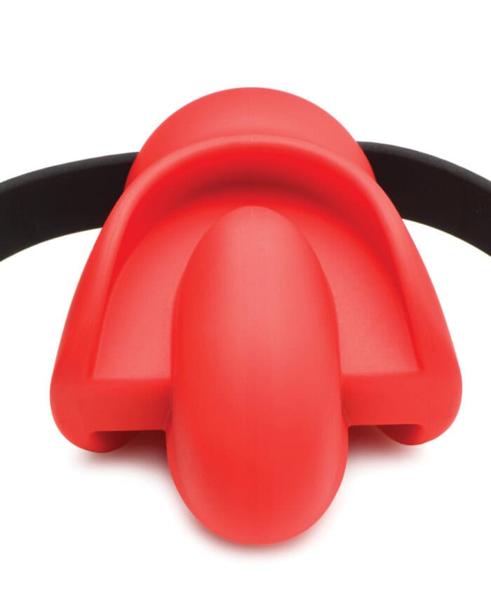 Master Series Gag Order Extreme Silicone Ball Gag - Red-Black - Image 2