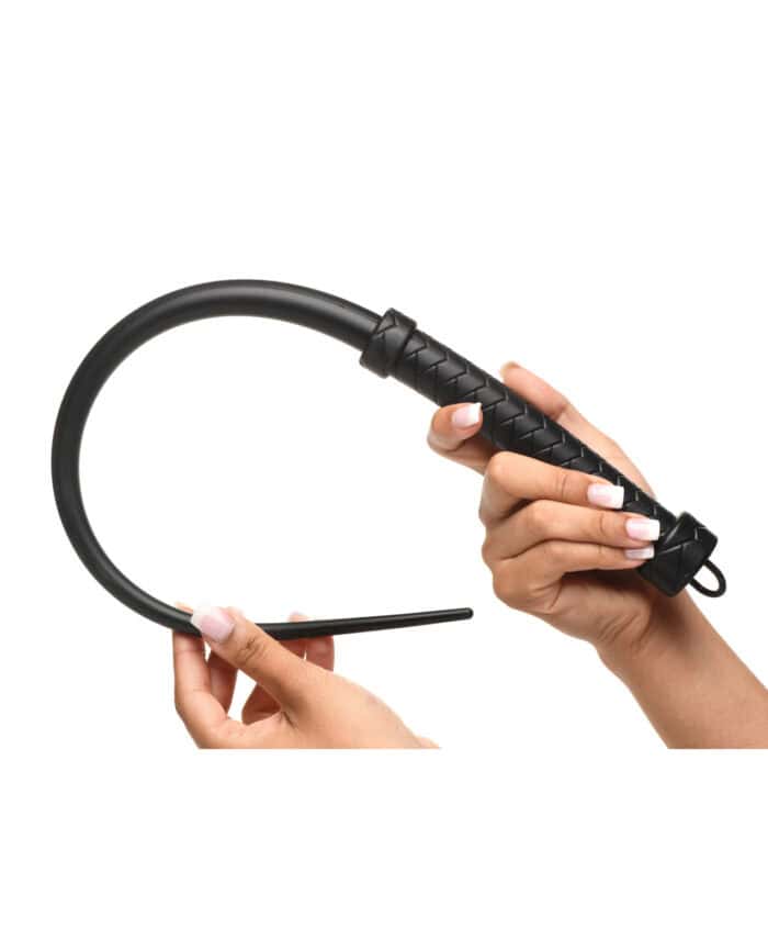 Master Series Viper Tail Silicone Whip - Black - Image 2