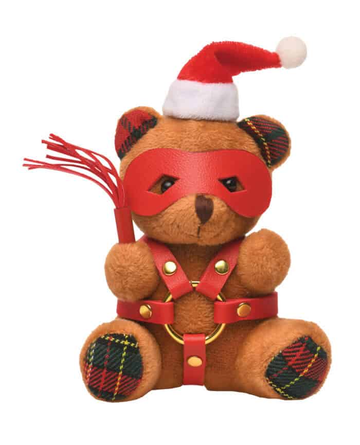 Master Series Holiday Bondage Teddy Bear Keychain - Brown