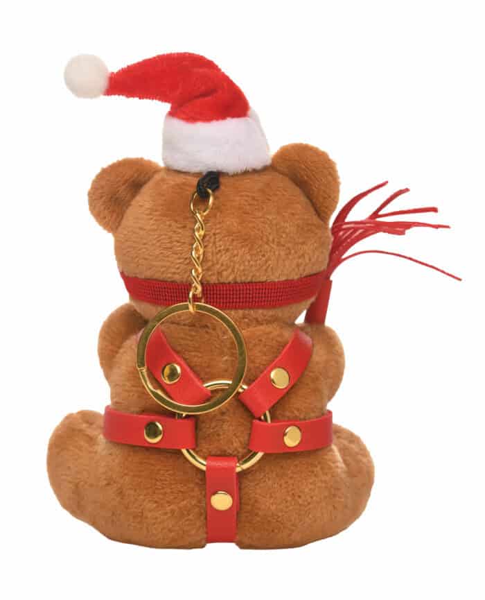 Master Series Holiday Bondage Teddy Bear Keychain - Brown - Image 2