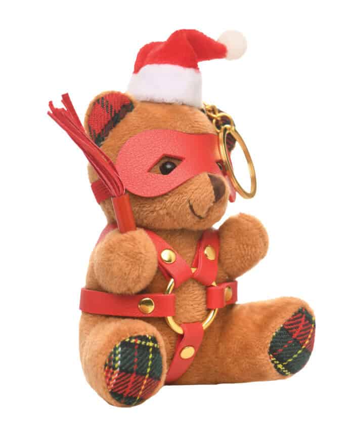 Master Series Holiday Bondage Teddy Bear Keychain - Brown - Image 3