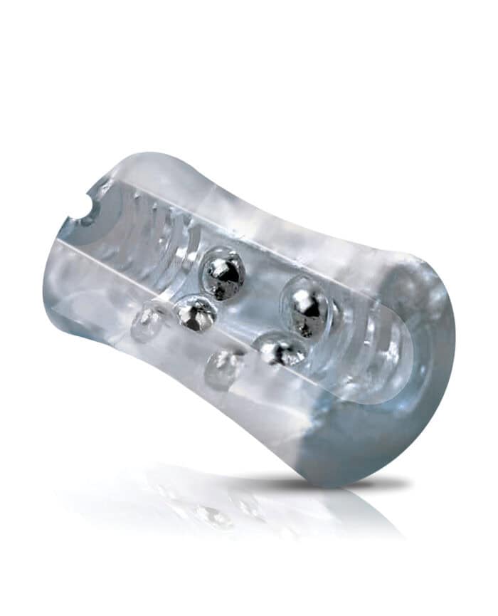 MSTR B8 Head Banger Beaded Clear-View Stroker - Clear - Image 3