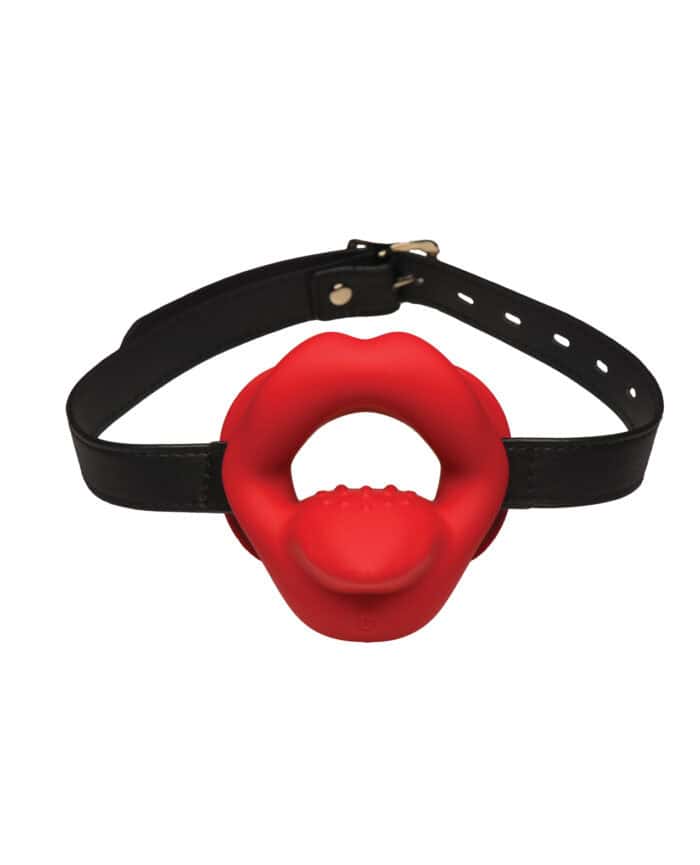 Master Series Vibrating Sissy Mouth Gag - Red - Image 4