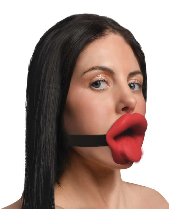 Master Series Vibrating Sissy Mouth Gag - Red - Image 2