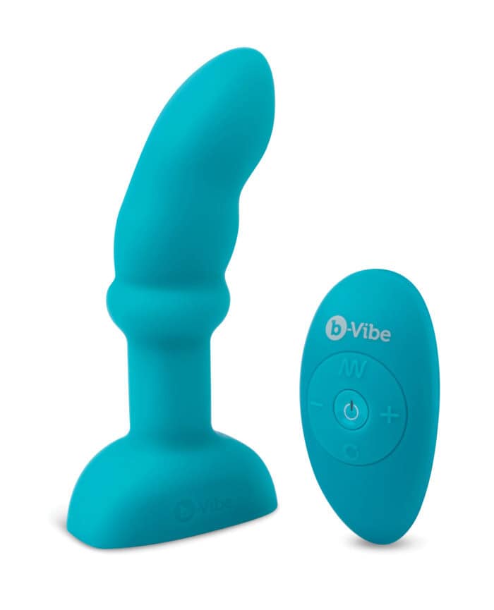 B-Vibe Remote Control Rimming P-Spot Plug - Blue - Image 3