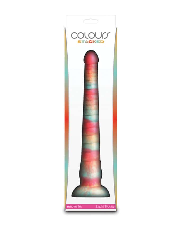 Colours Stacked 12" Dildo - Red-Gold - Image 2