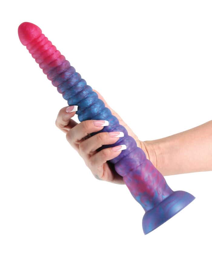 Colours Stacked 12" Dildo - Pink-Blue - Image 2