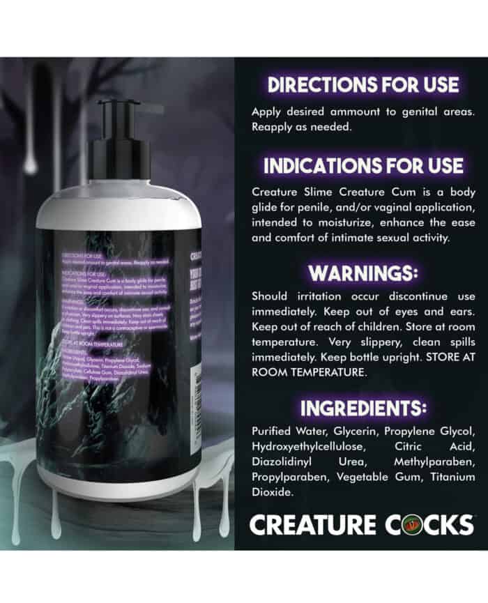 Creature Cocks - Creature Slime Creature Cum Unscented Jizz Lubricant 16oz - Image 2