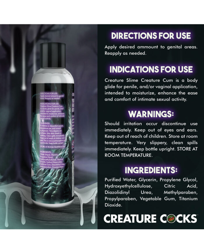 Creature Cocks - Creature Slime Creature Cum Unscented Jizz Lubricant 8oz - Image 5