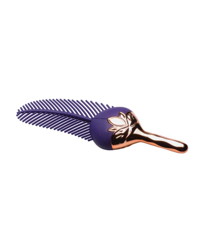 Master Series The Tickler Vibrating Silicone Feather Tickler - Image 2