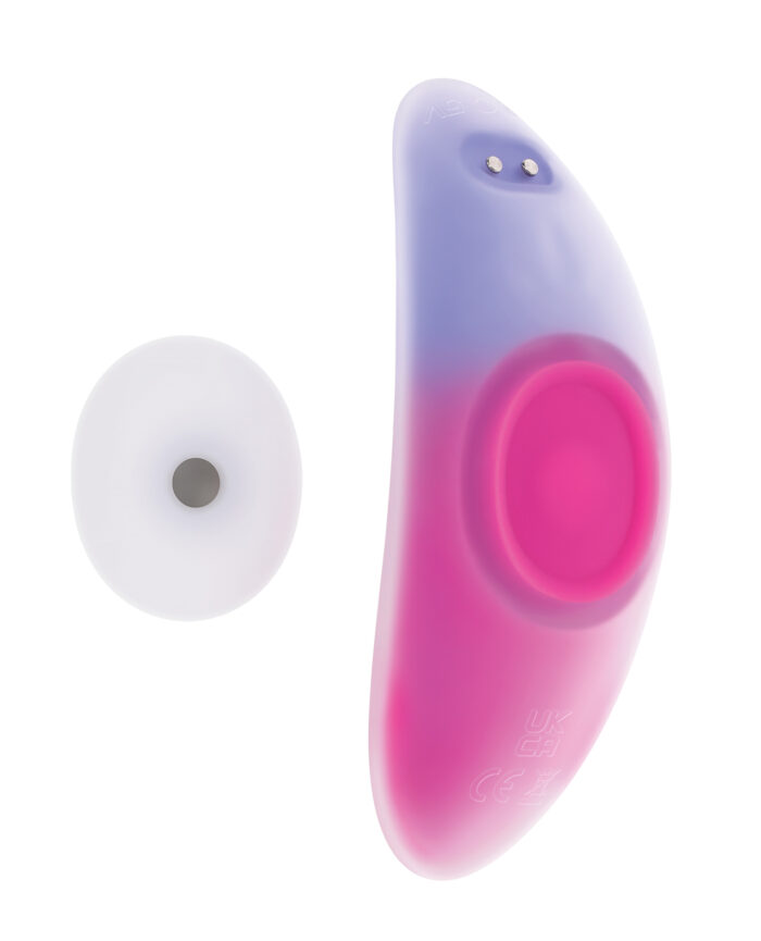 Evolved Paradise Panty Curved Panty Vibe w-Remote Control - Pink-Purple - Image 2