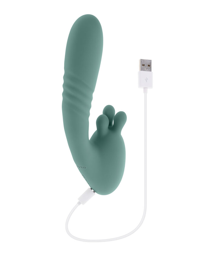 Evolved Thrust into Ecstasy Thrusting Rabbit Vibrator - Mint - Image 2