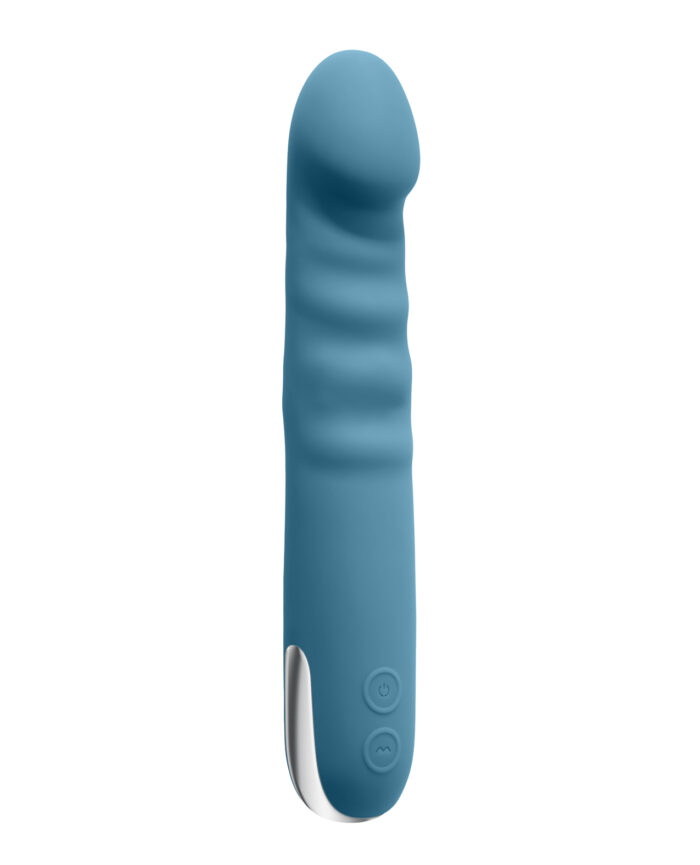 Evolved Queen of All Trades Thrusting & Rotating Vibrator - Teal - Image 2