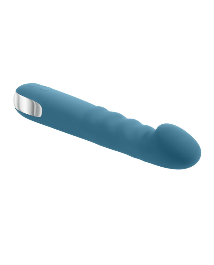 Evolved Queen of All Trades Thrusting & Rotating Vibrator - Teal - Image 3