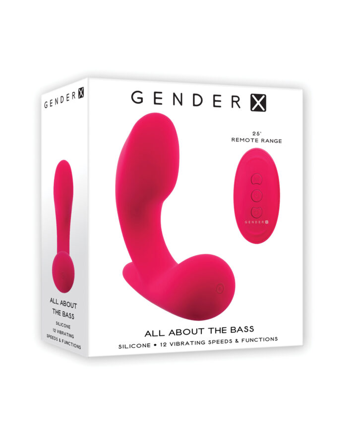 Gender X All About the Bass Curved Stimulator w-Remote Control - Pink