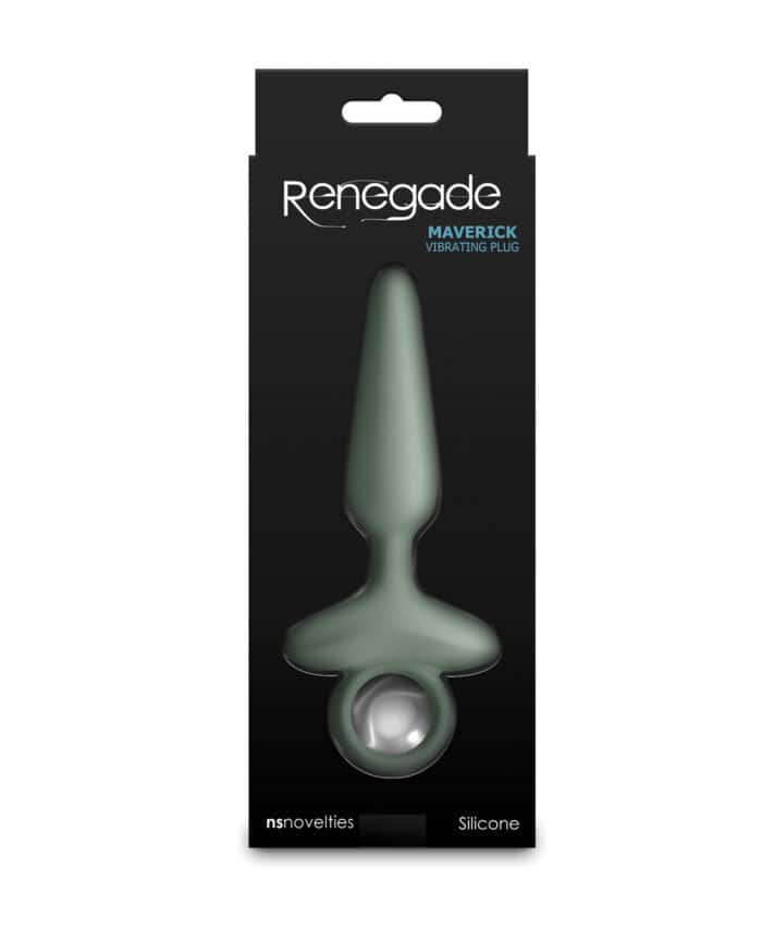 Renegade Maverick Vibrating Anal Plug - Sage - Image 4