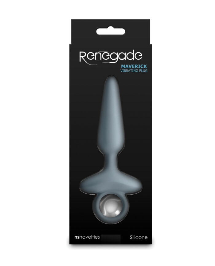 Renegade Maverick Vibrating Anal Plug - Gray - Image 3