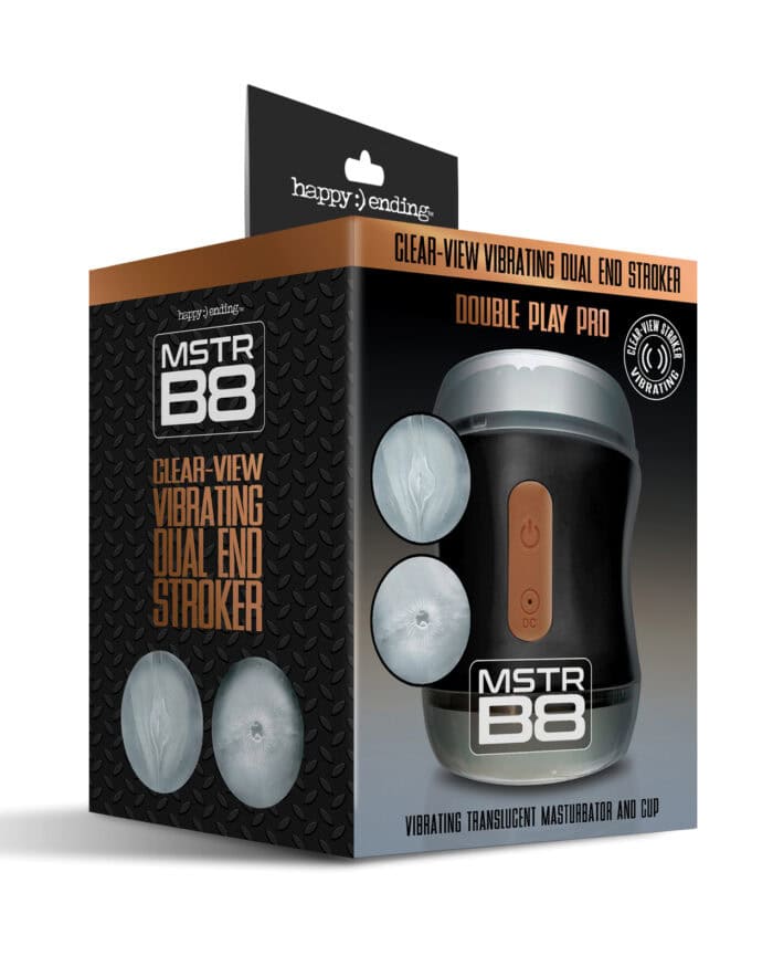 MSTR B8 Double Play Pro Vibrating Clear-View Dual End Stroker - Image 3