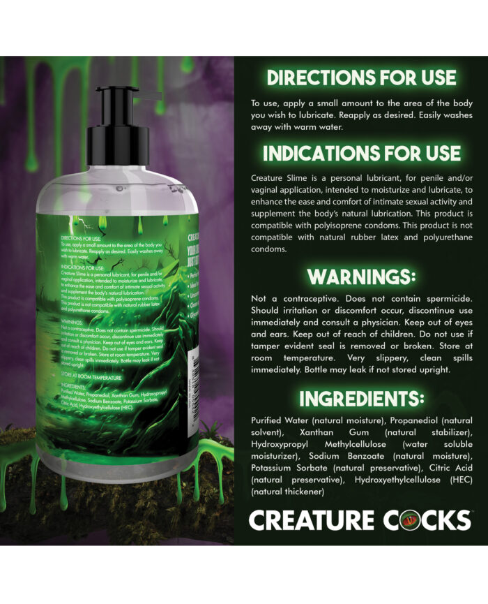 Creature Cocks - Creature Slime Water-Based Lubricant 16oz - Image 3