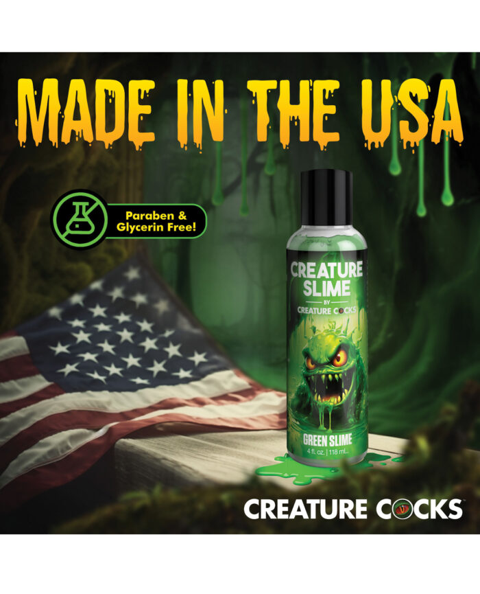 Creature Cocks - Creature Slime Green Slime Water-Based Lubricant 4oz - Image 4